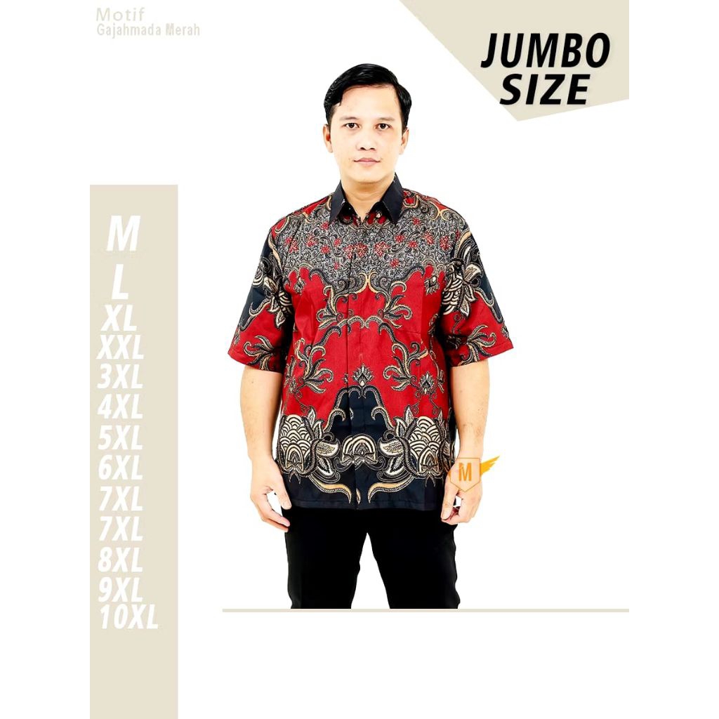 kemeja pendek jumbo