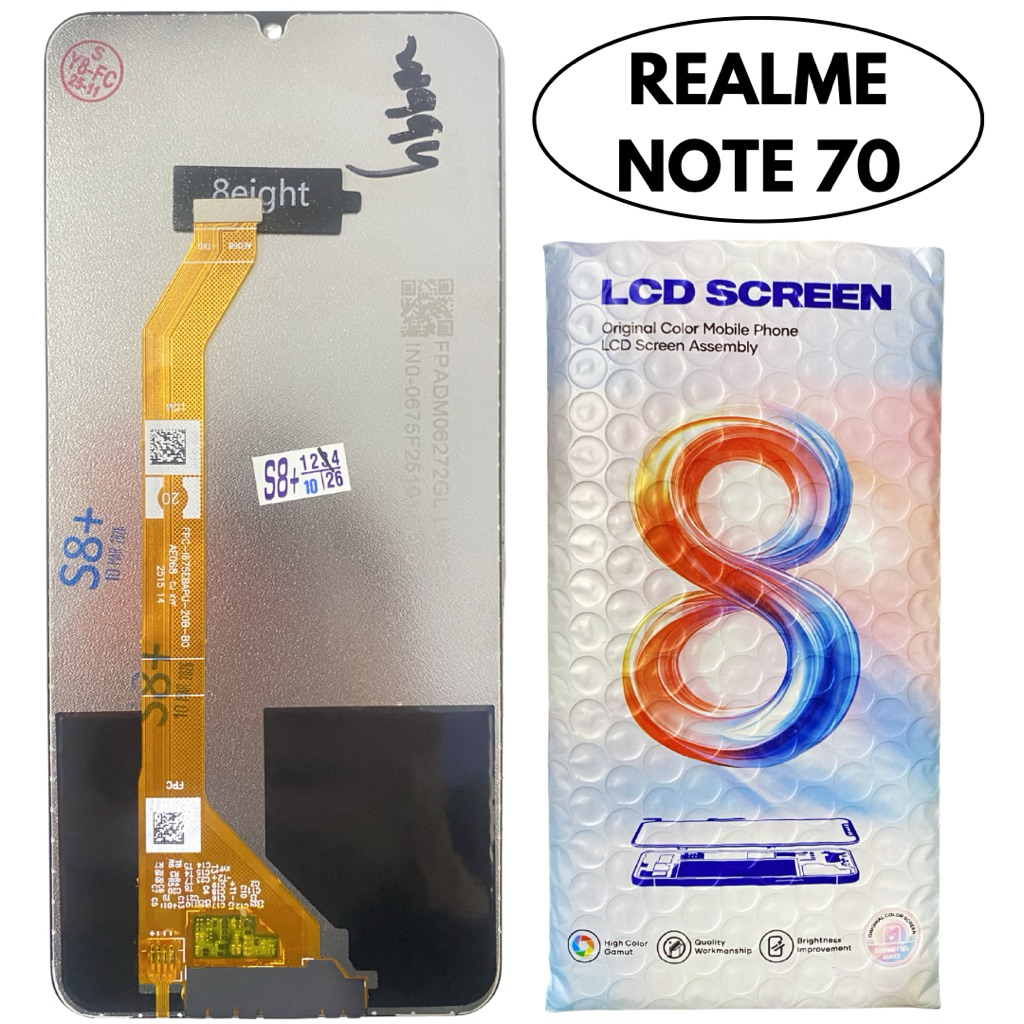 LCD ORIGINAL REALME NOTE 70 FULLSET BLACK