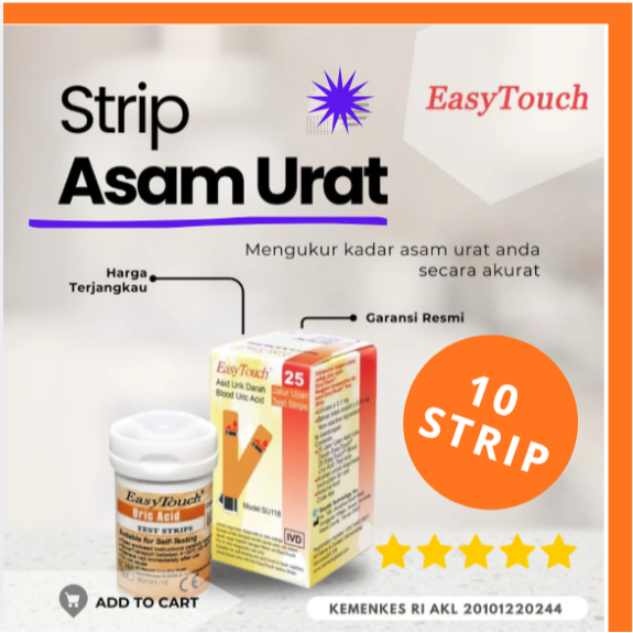 10 STRIP ASAM URAT EASYTOUCH REFILL