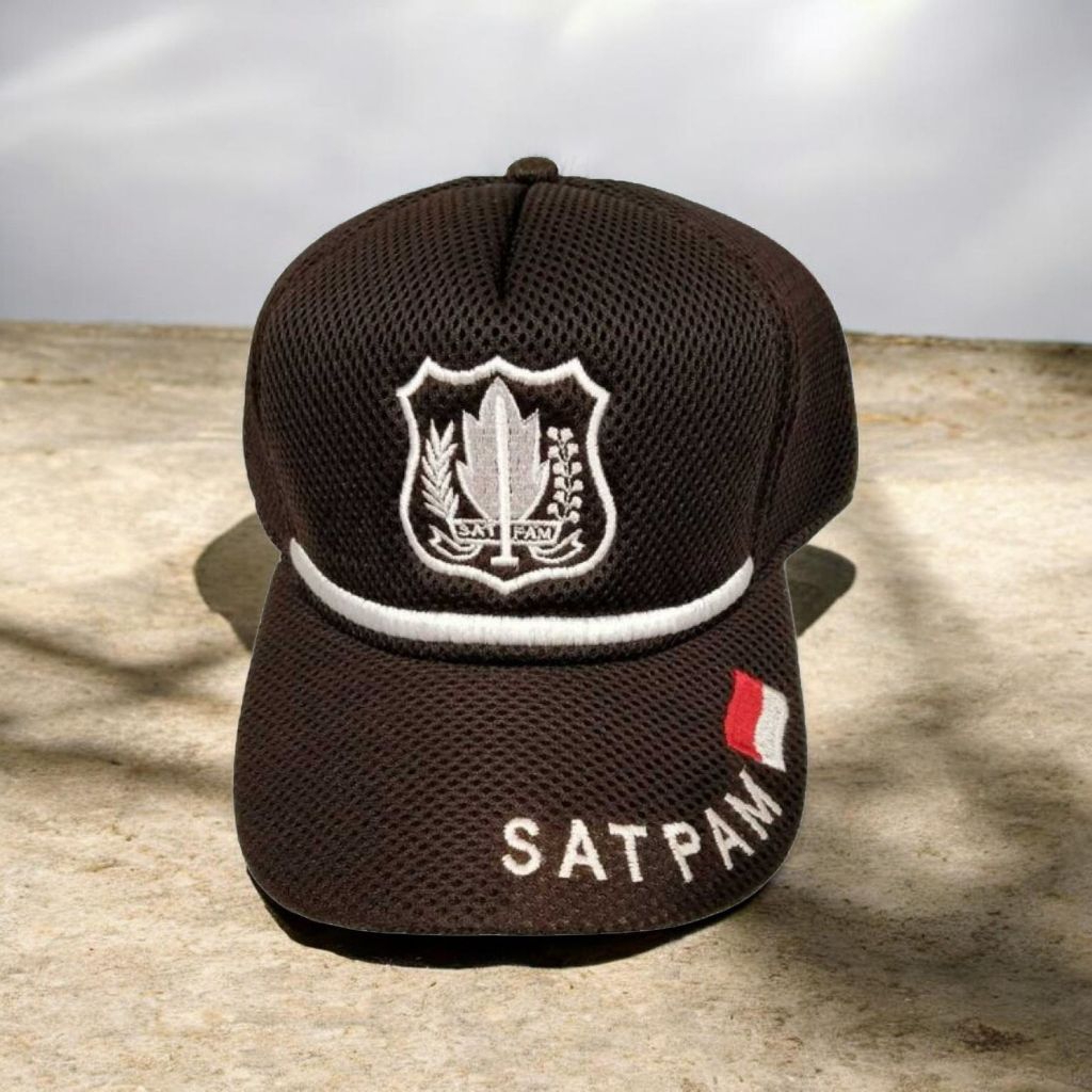 topi satpam coklat
