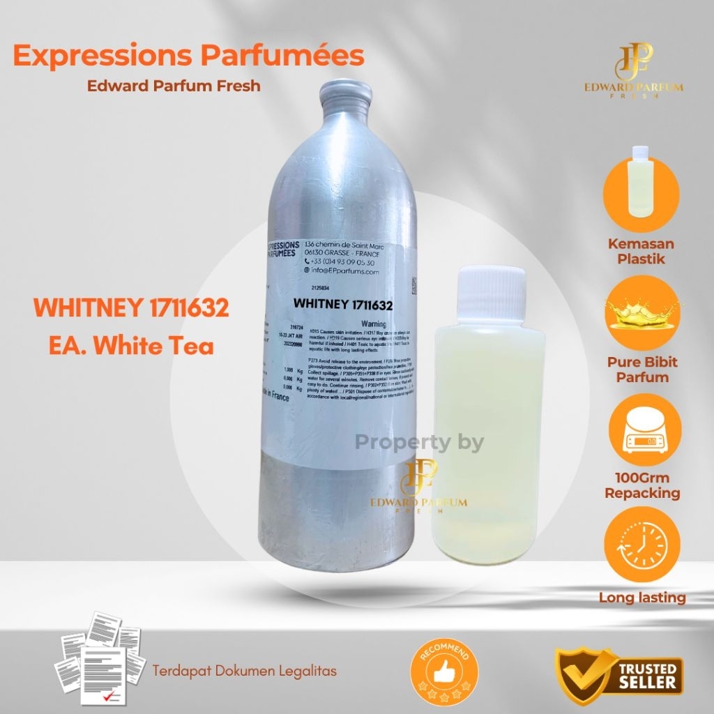 Bibit Parfum by Expression - Whitney | EA. White Tea Kemasan 100Grm Repacking