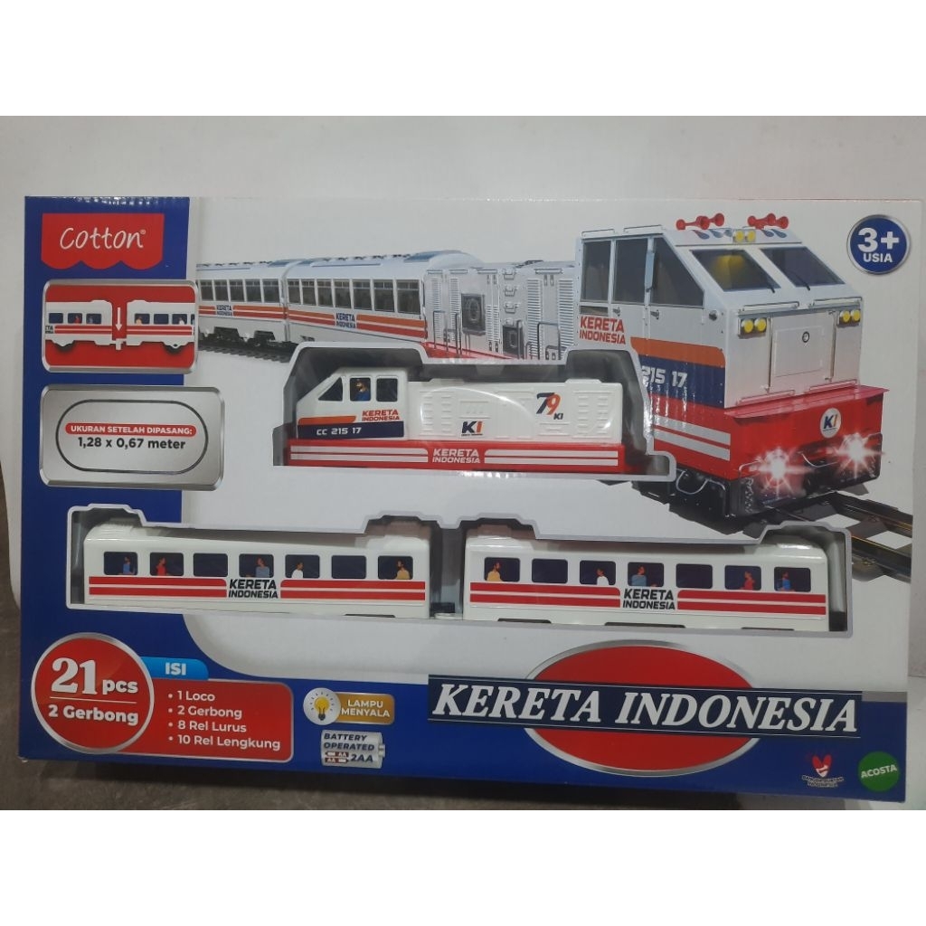 Mainan Kereta Api Indonesia 21 pcs