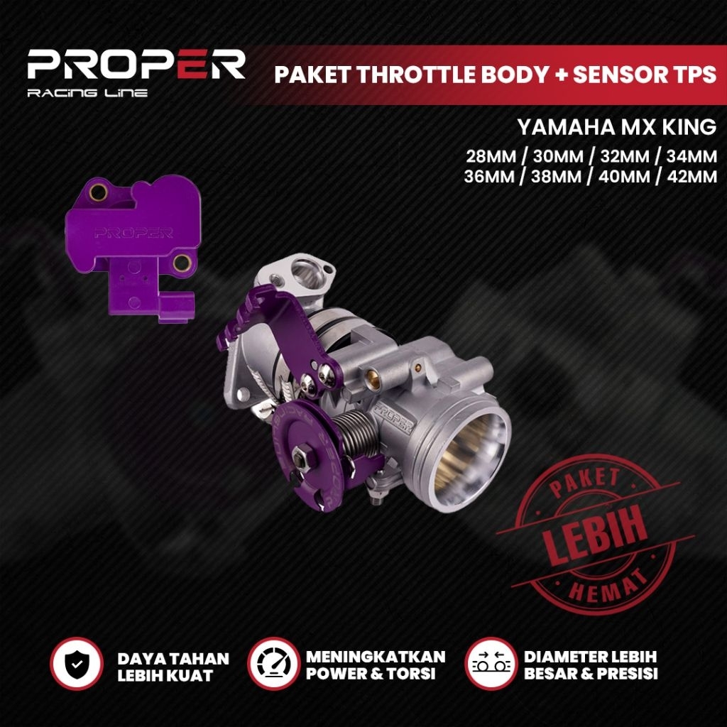 THORTTLE BODY + SENSOR TPS MX KING TB PROPER RACING LINE