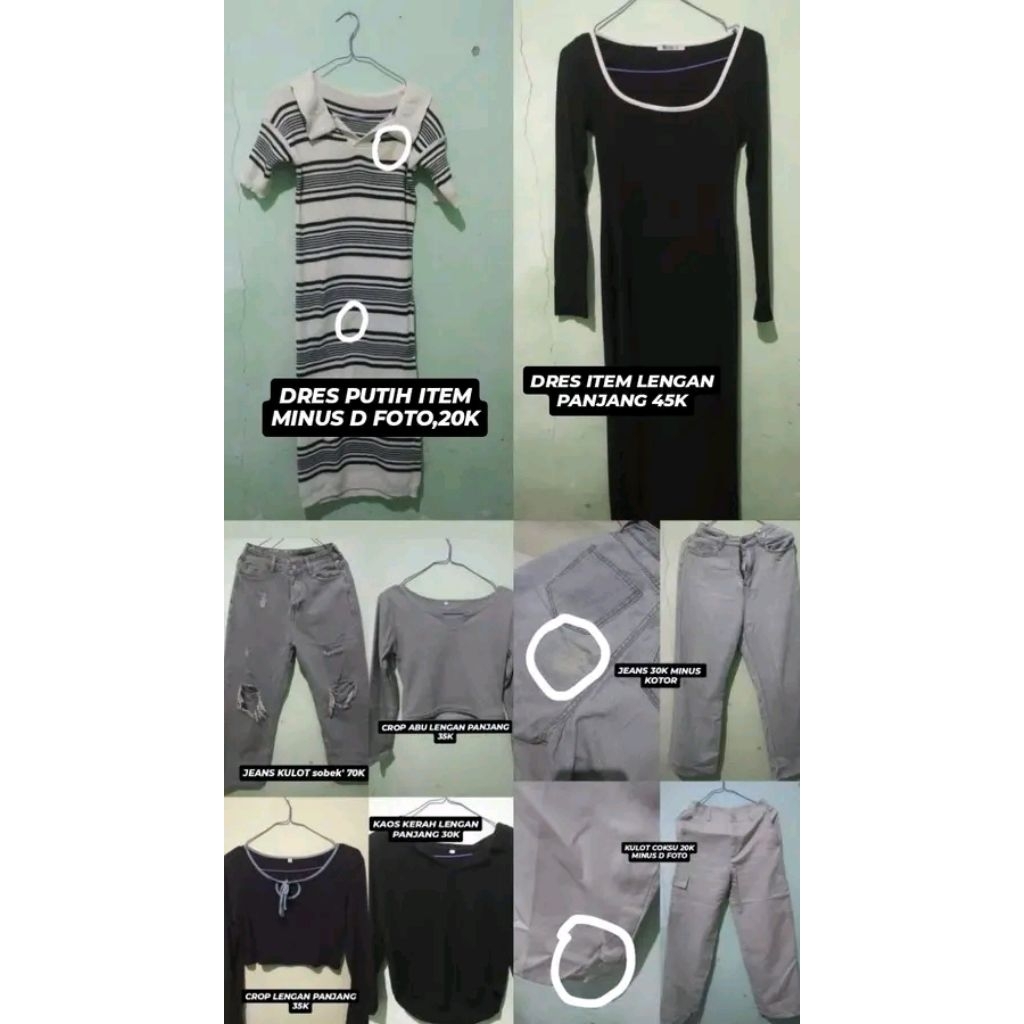 dres htam putih