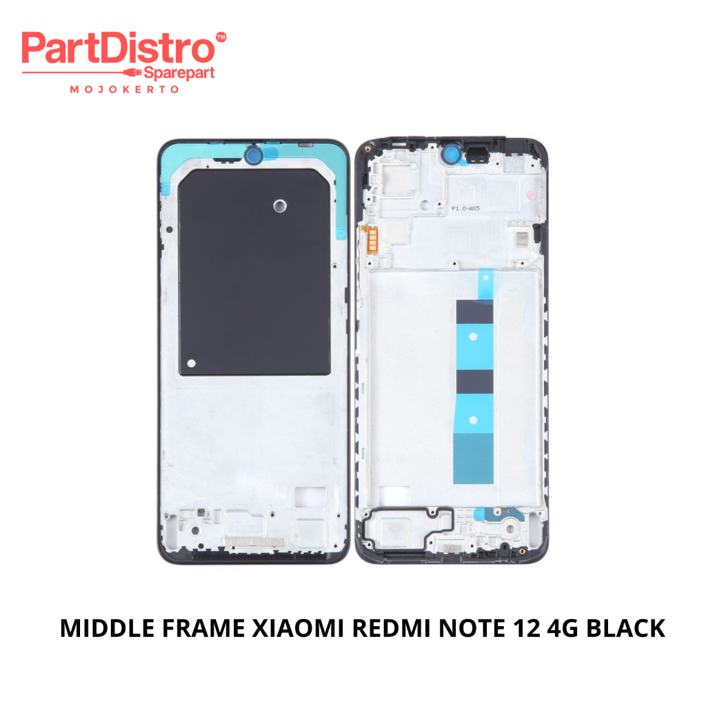 MIDDLE FRAME XIAOMI REDMI NOTE 12 4G BLACK