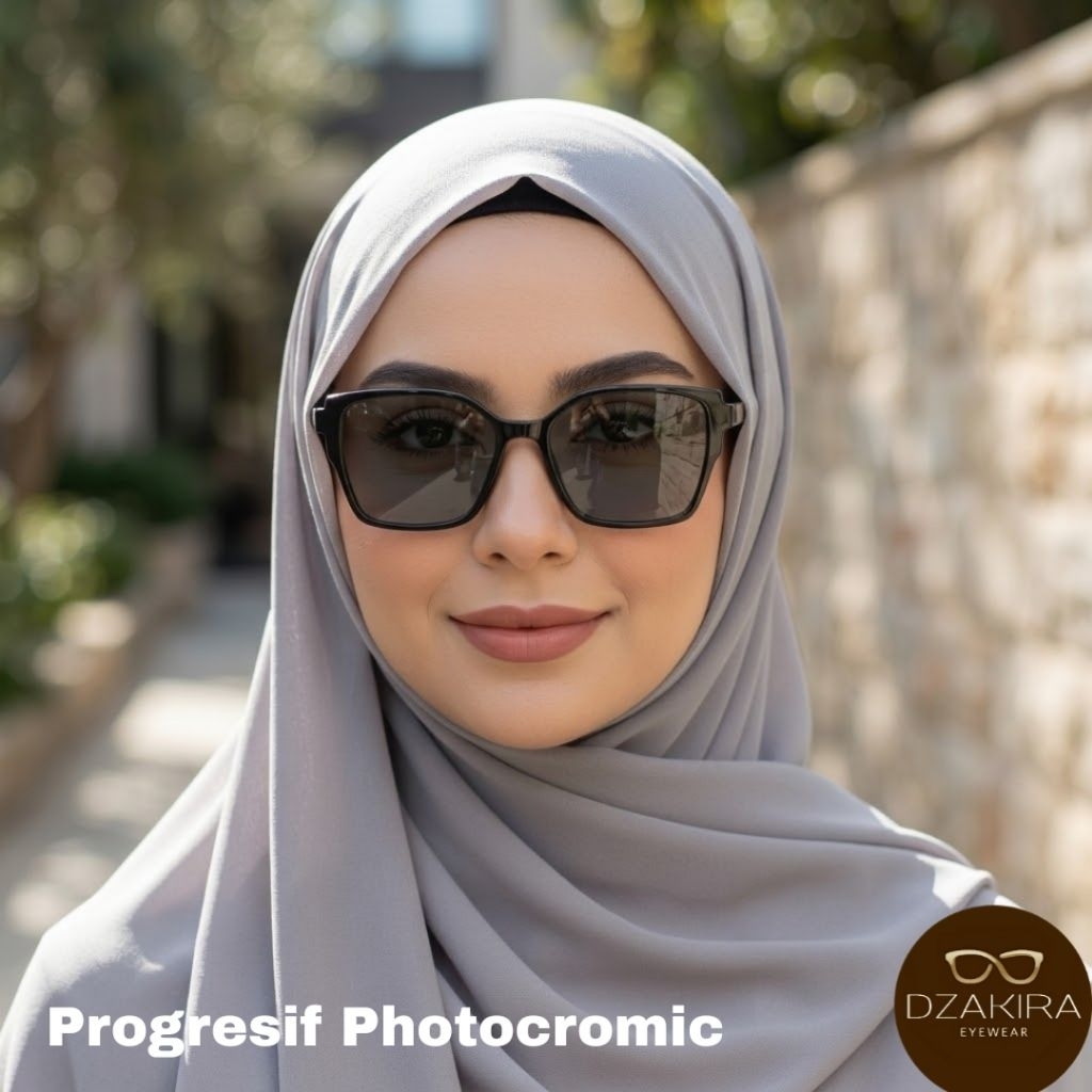 Kacamata wanita progresif photocromic