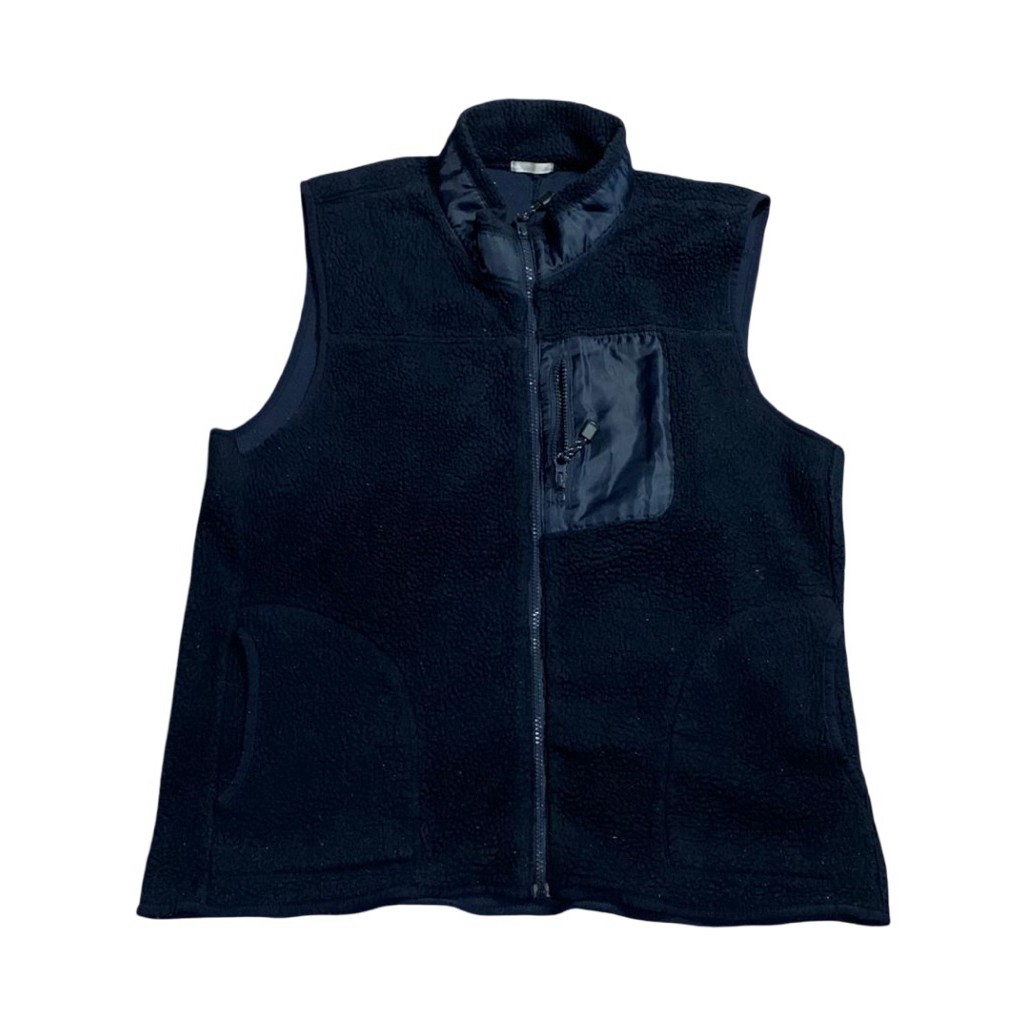 Fleece Vest Jacket Navy Blue