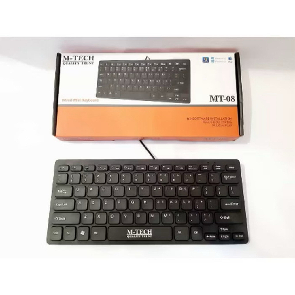 Keyboard komputer pc laptop M-tech MT08 wired usb Mini Multi Mtech MT 08
