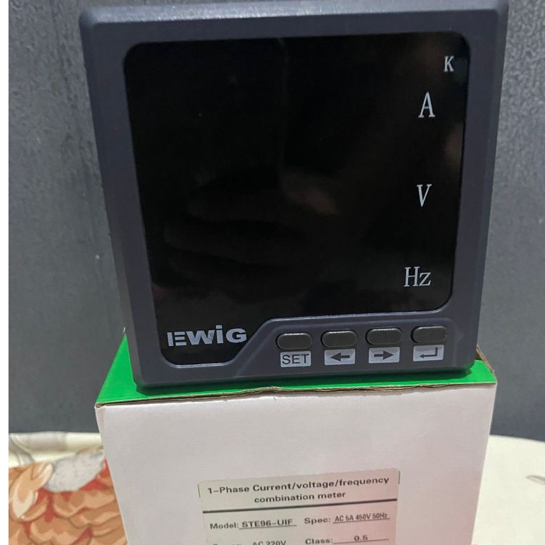 Ewig Multimeter Digital 1Phase Current, Volt, Freq 96x96