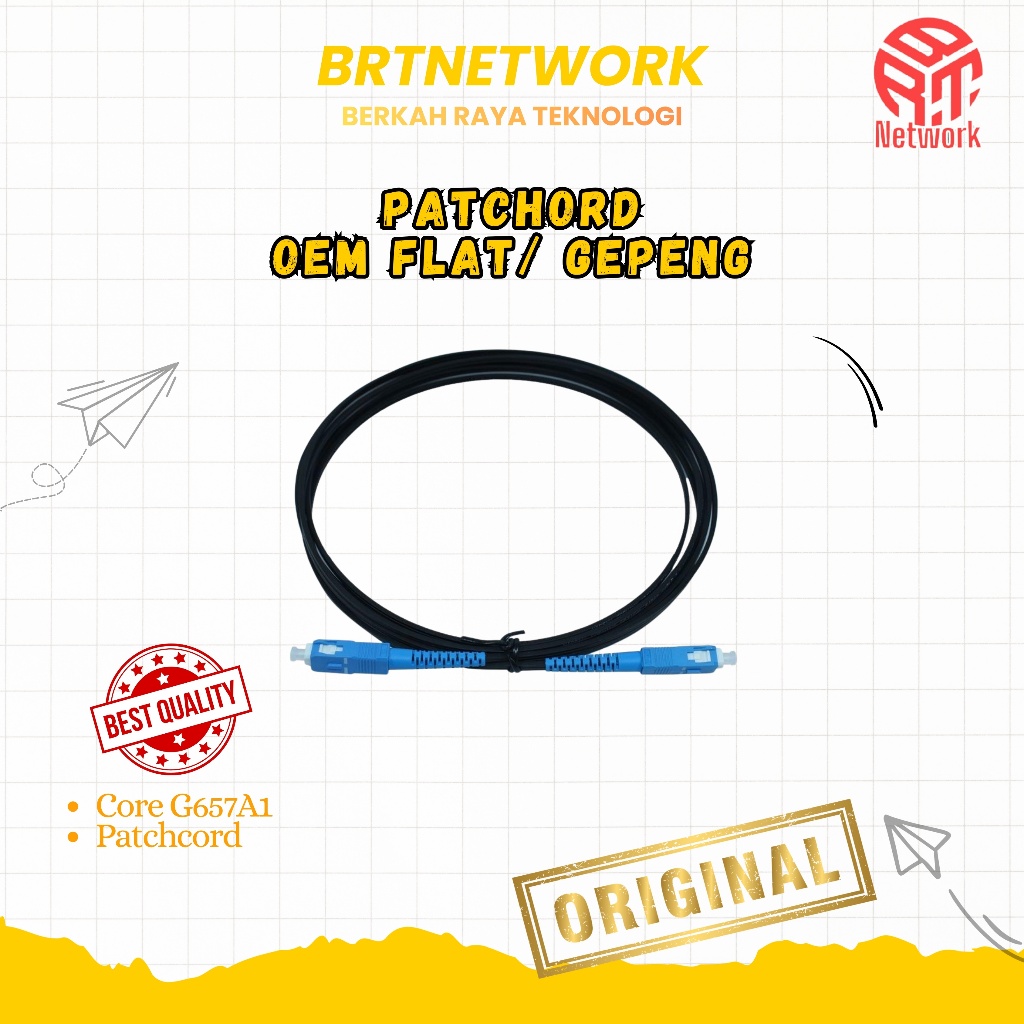 Patchcord Gepeng 1 Meter 10Pcs