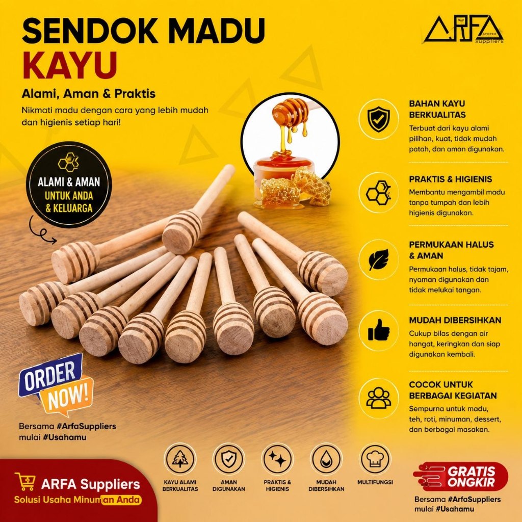 Sendok madu kayu