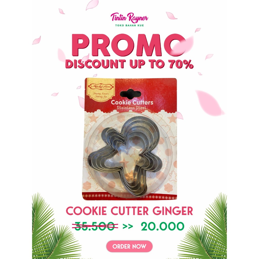 COOKIE CUTTERS GINGER STAINLESS KUKI-FUN