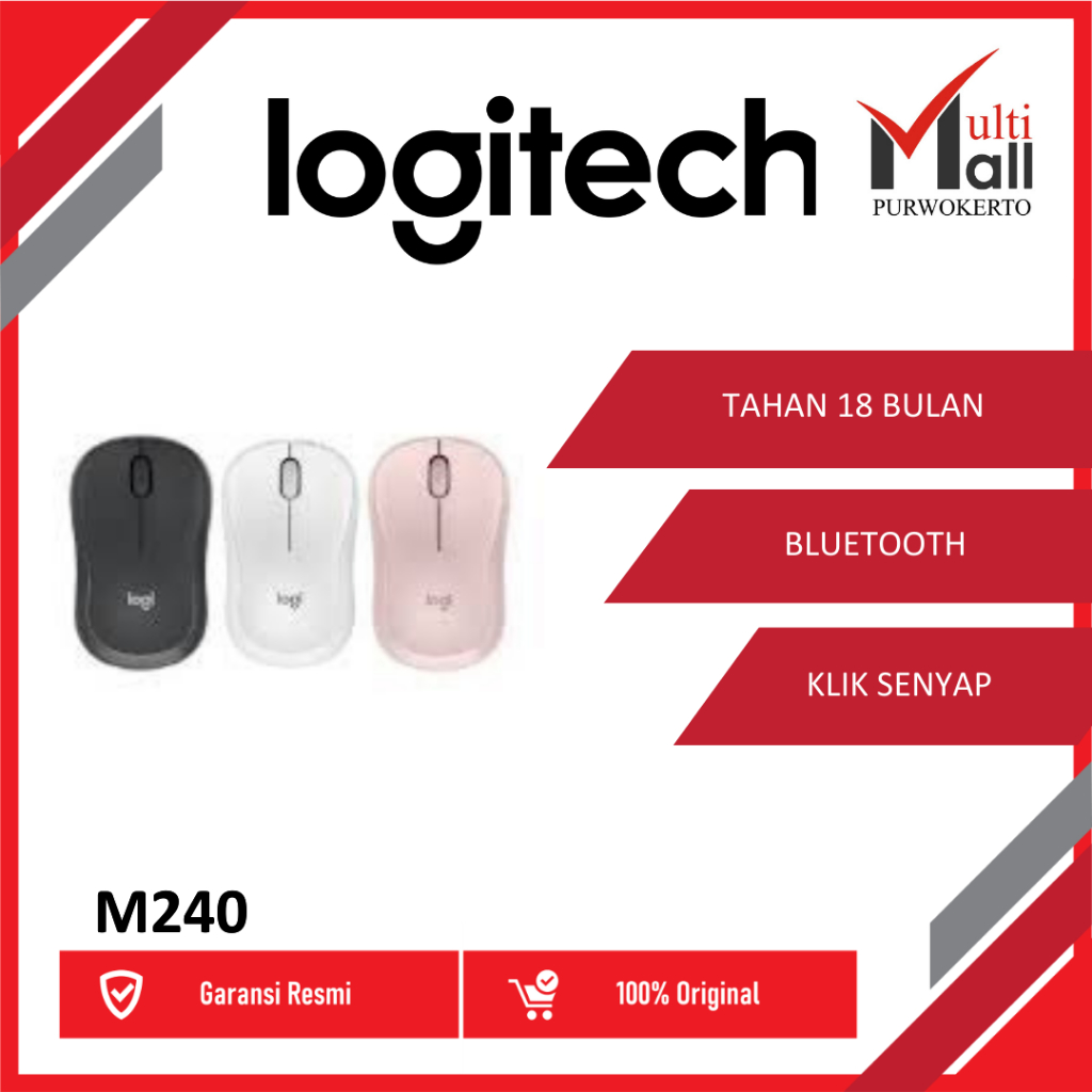 MOUSE LOGITECH BLUETOOTH SILENT M240