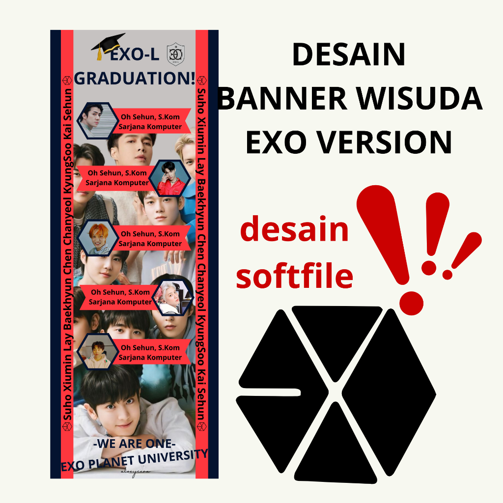 Banner Wisuda tema EXO 3