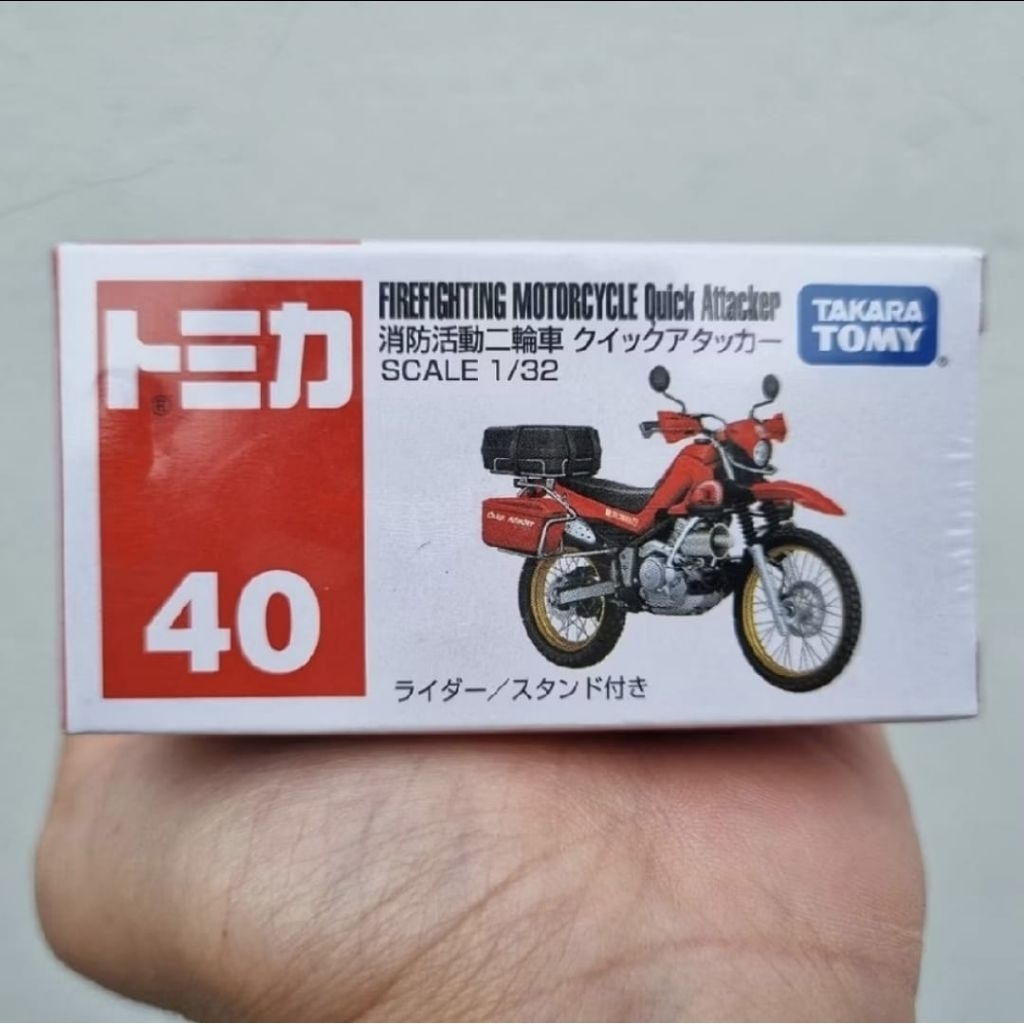 tomica 40 firefighting motorcycle quick attacker scale 1/32