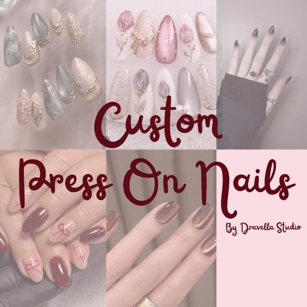 CUSTOM PRESS ON NAILS BY DRAVELLA STUDIO
