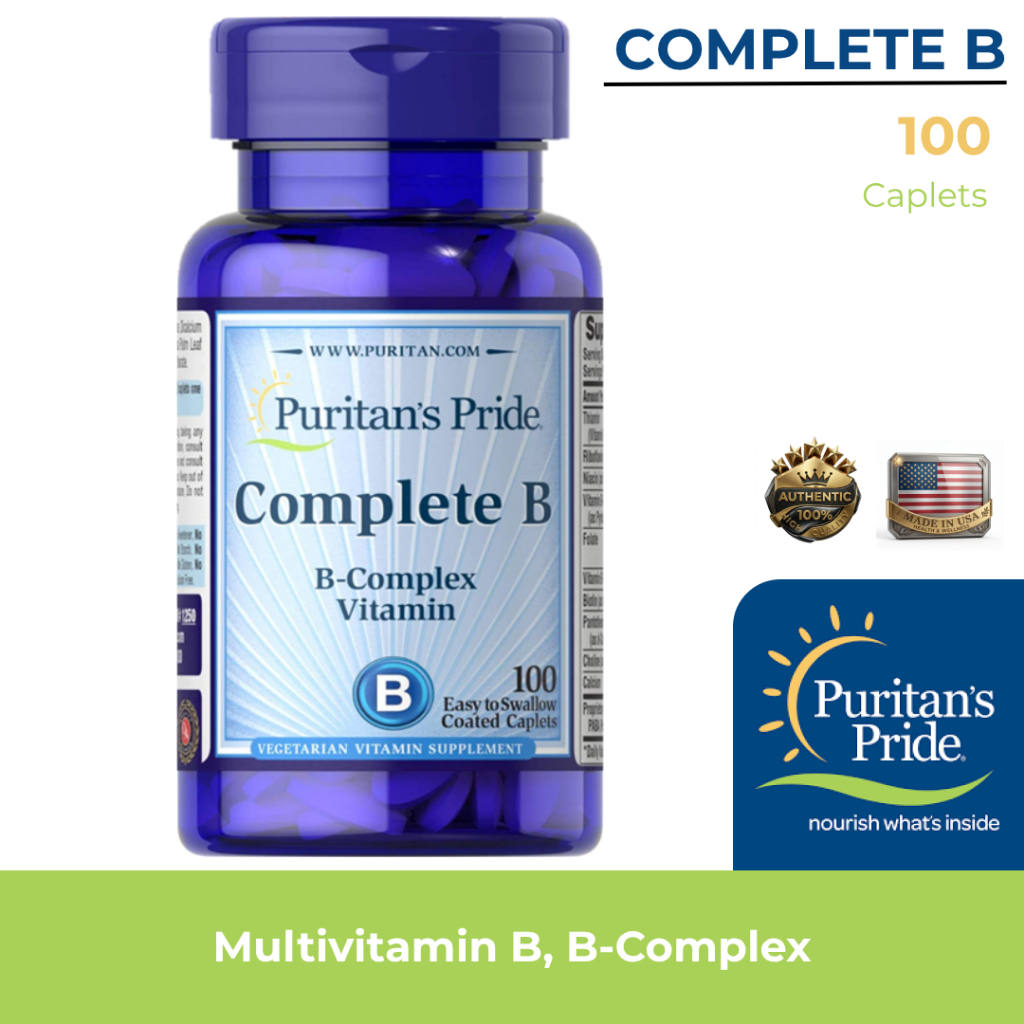 PURITAN PRIDE VITAMIN B COMPLEX COMPLETE 100 CT PURITAN'S PRIDE B-COMPLEX