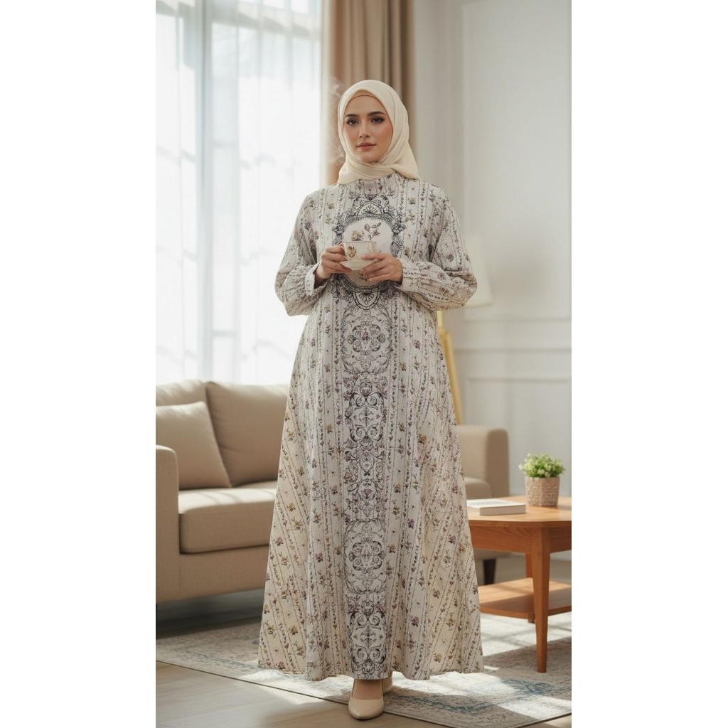 gamis binor, gamis rompi, gamis simple