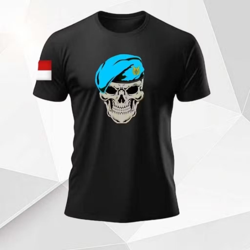 KAOS LENGAN PENDEK TEMA TOPI BIRU