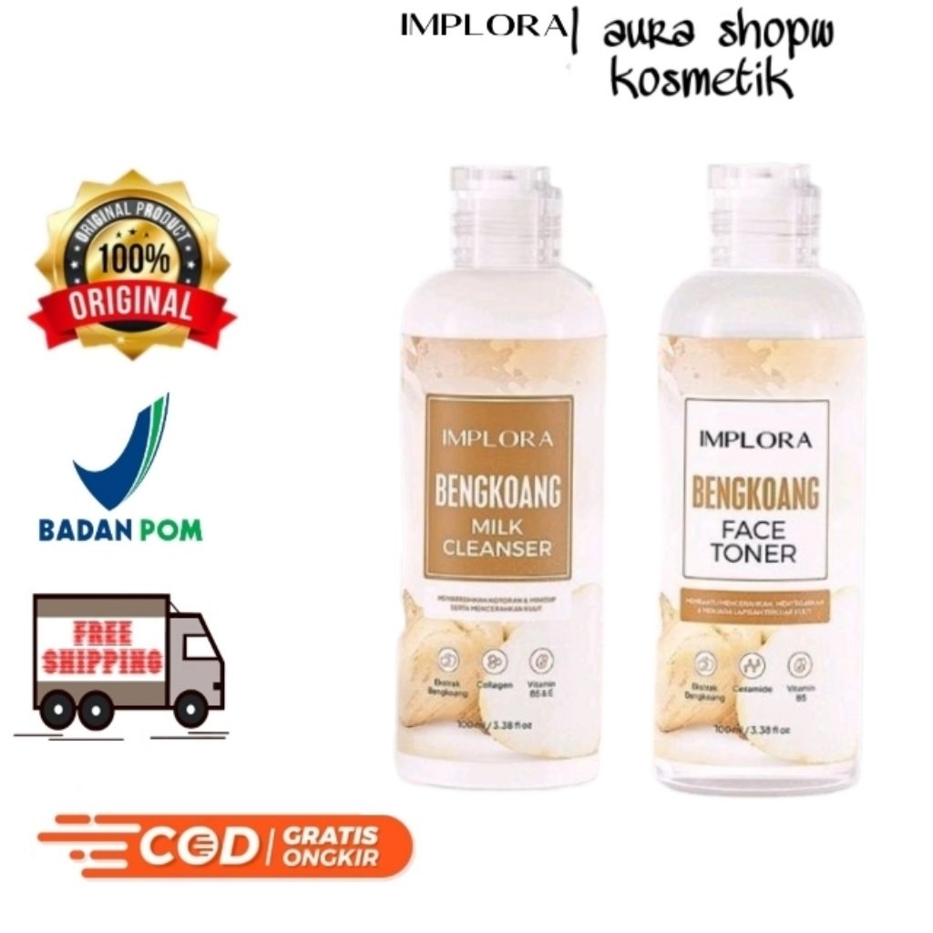IMPLORA BENGKOANG MILK CLEANSER & FACE TONER 100ML
