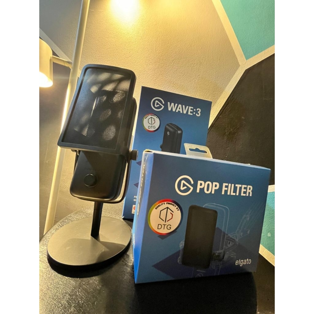 Elgato mic wave 3 + pop filter