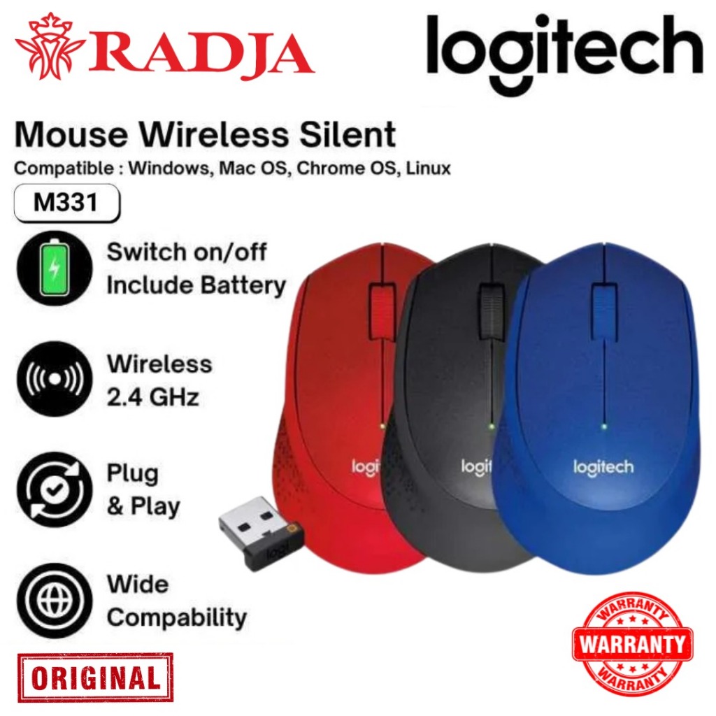 Logitech M331 Mouse Wireless Silent Click