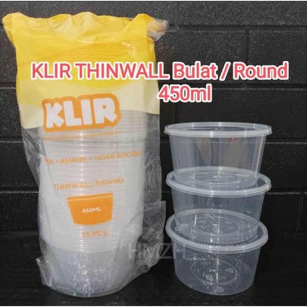 Thinwall Klir bulat 450 ml / 25 pcs