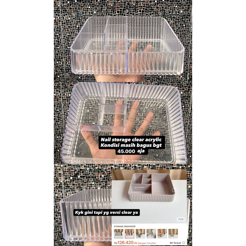clear acrylic storage