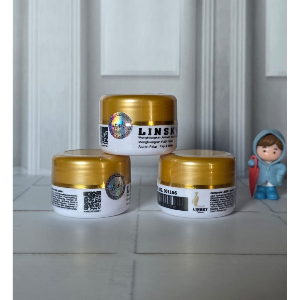 Cream Linsky Original Gold Putih Glowing