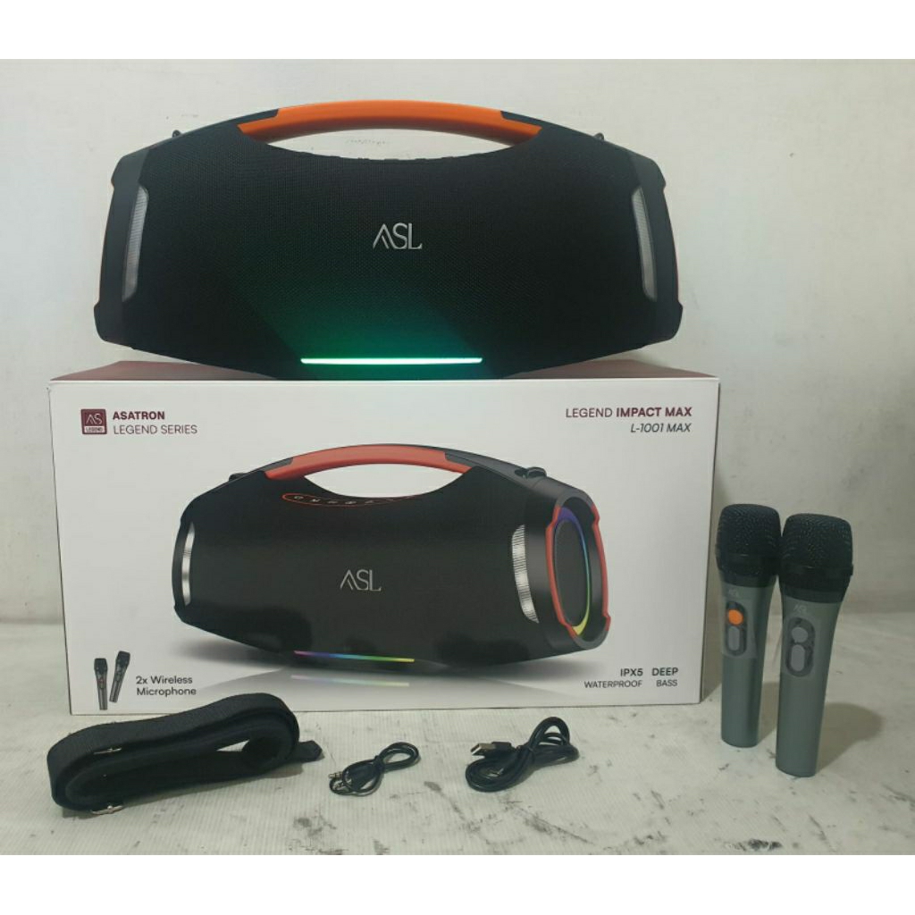 Speaker Bluetooth Asatron IMPACT MAX 2MIC WIRELESS CAS Deep Bass, IPX5, TWS