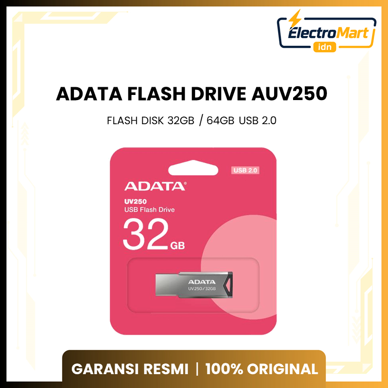 ADATA FLASHDISK FLASH DRIVE AUV250 32GB / 64GB USB 2.0