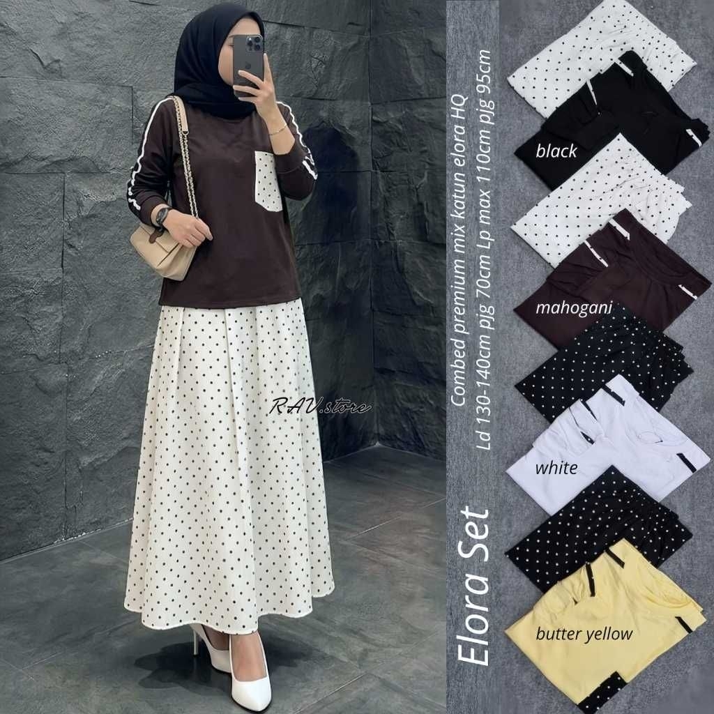 elora set stelan rok combed