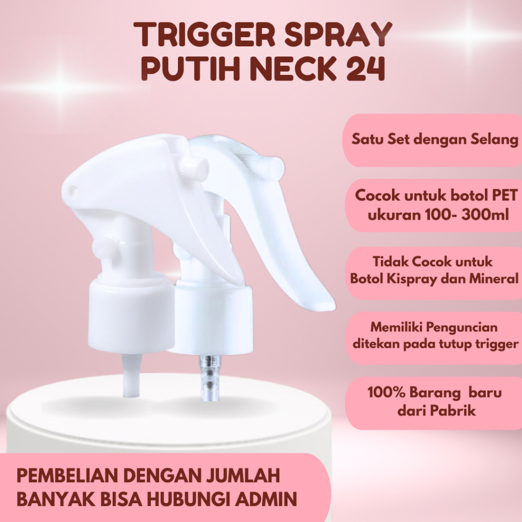 TUTUP TRIGGER SPRAY PUTIH NECK 24