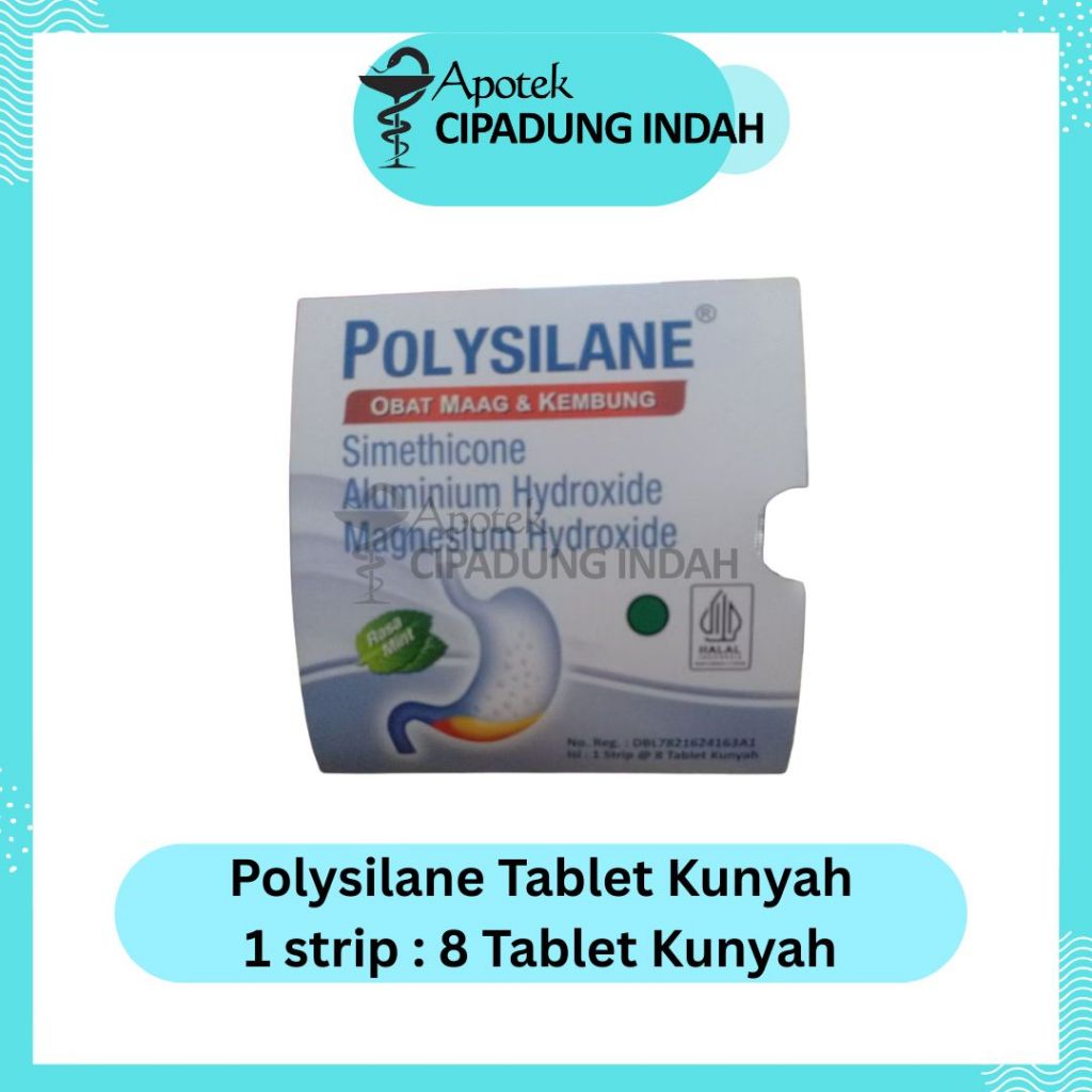 Polysilane Strip Tablet Kunyah Obat Maag Dan Lambung