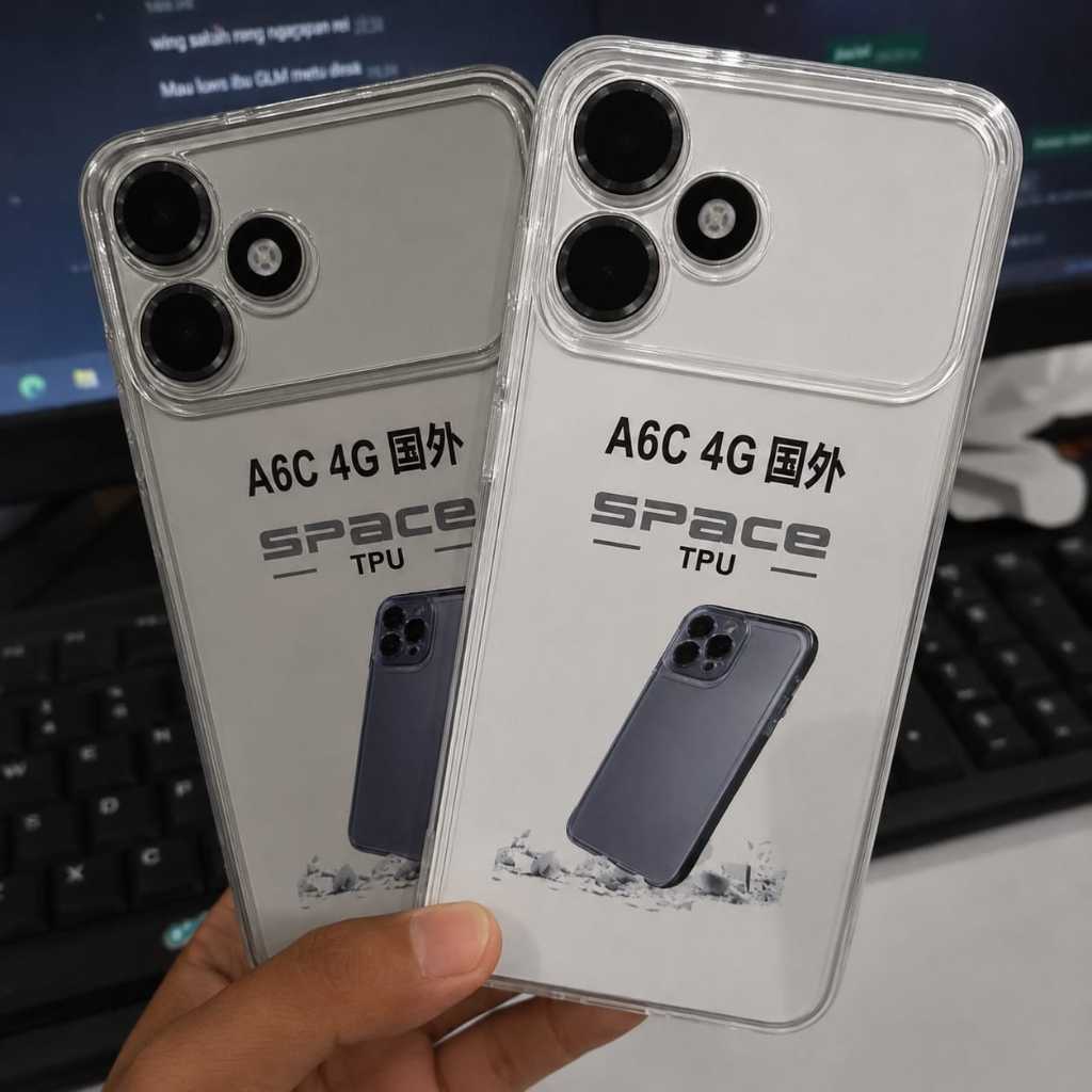 CASE OPPO A6C SPACE GREY DAN CLEAR