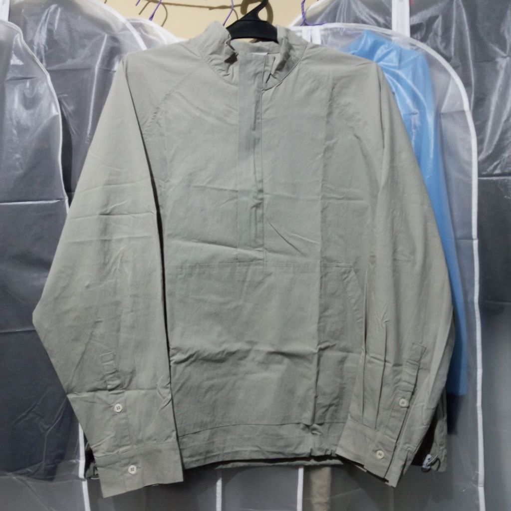 Jacket Cagoule Halfzip Oversize Nilon Windbreakers Casuals