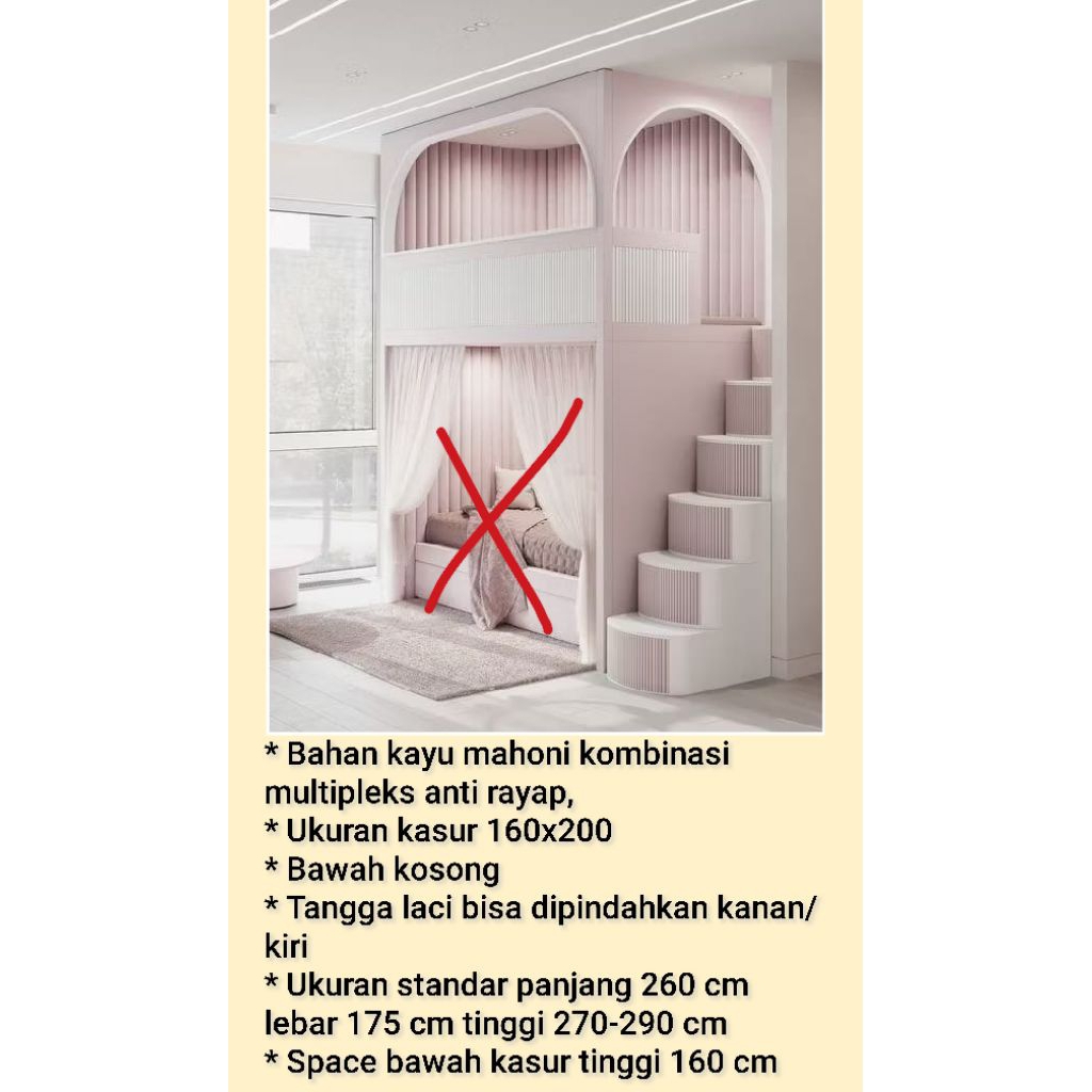 Tempat tidur tingkat custom