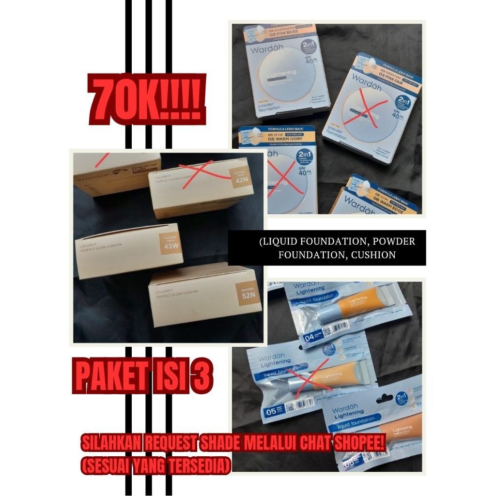 PAKET WARDAH (ISI 3)