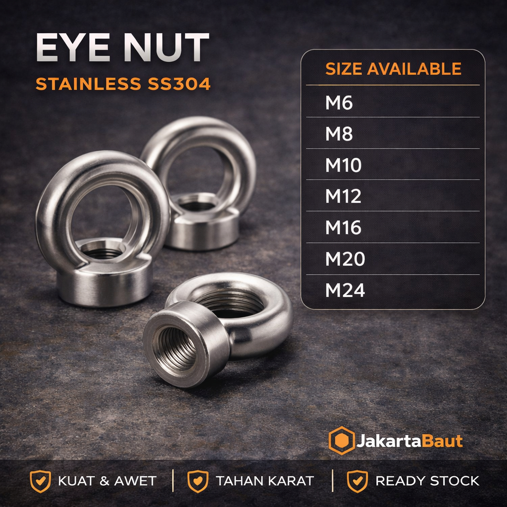 Eye Nut M12 Stainless SS304