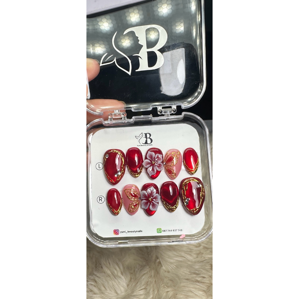 PressOnPremium3DFlowersCrome