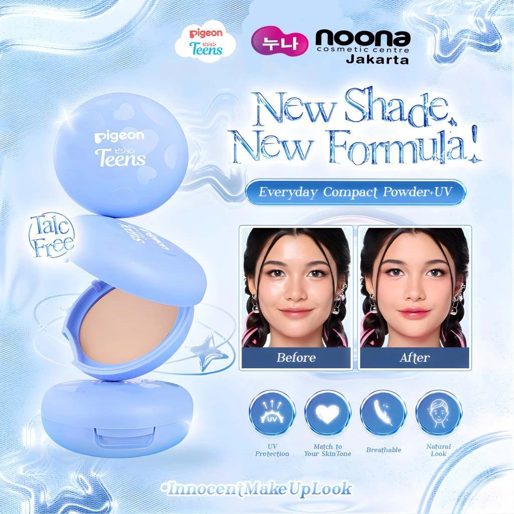 PIGEON EVERYDAY COMPACT POWDER UV FILTER BIRU