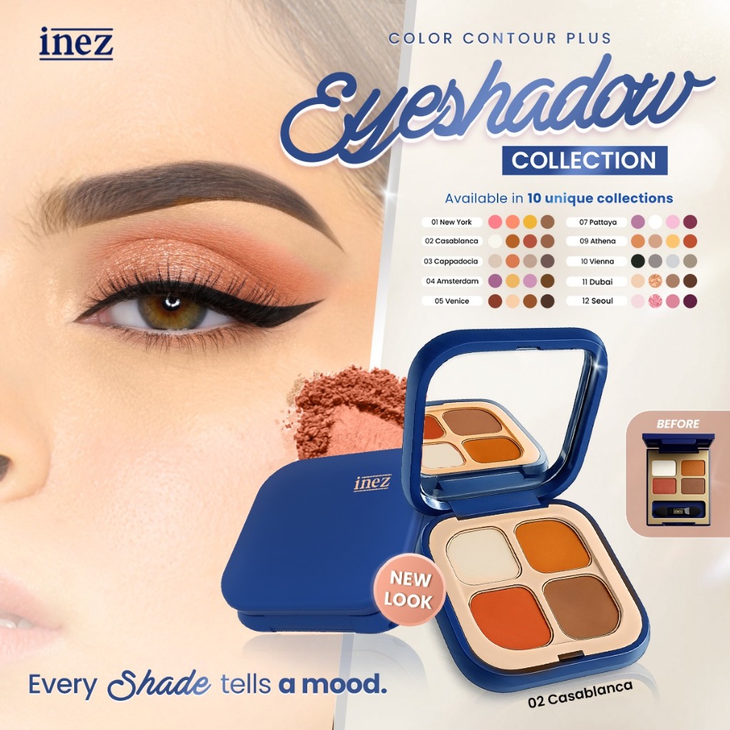 Inez Color Contour Plus Eyeshadow Collection (New Case)