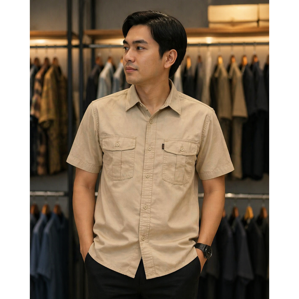 Workshirt Basic | Kemeja Kerja Polos Regular Fit