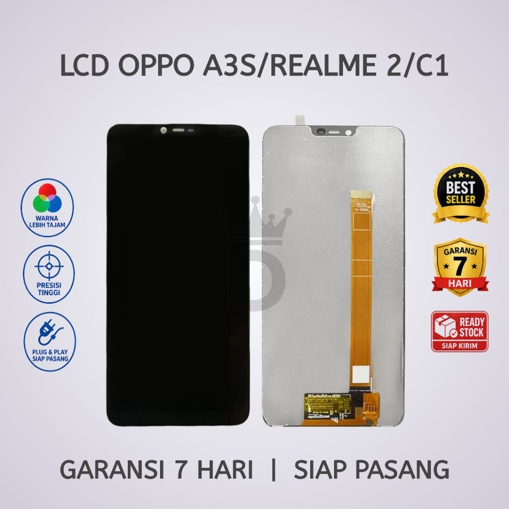 LCD TOUCHSCREEN OPPO A3S/REALME 2/C1 FULLSET