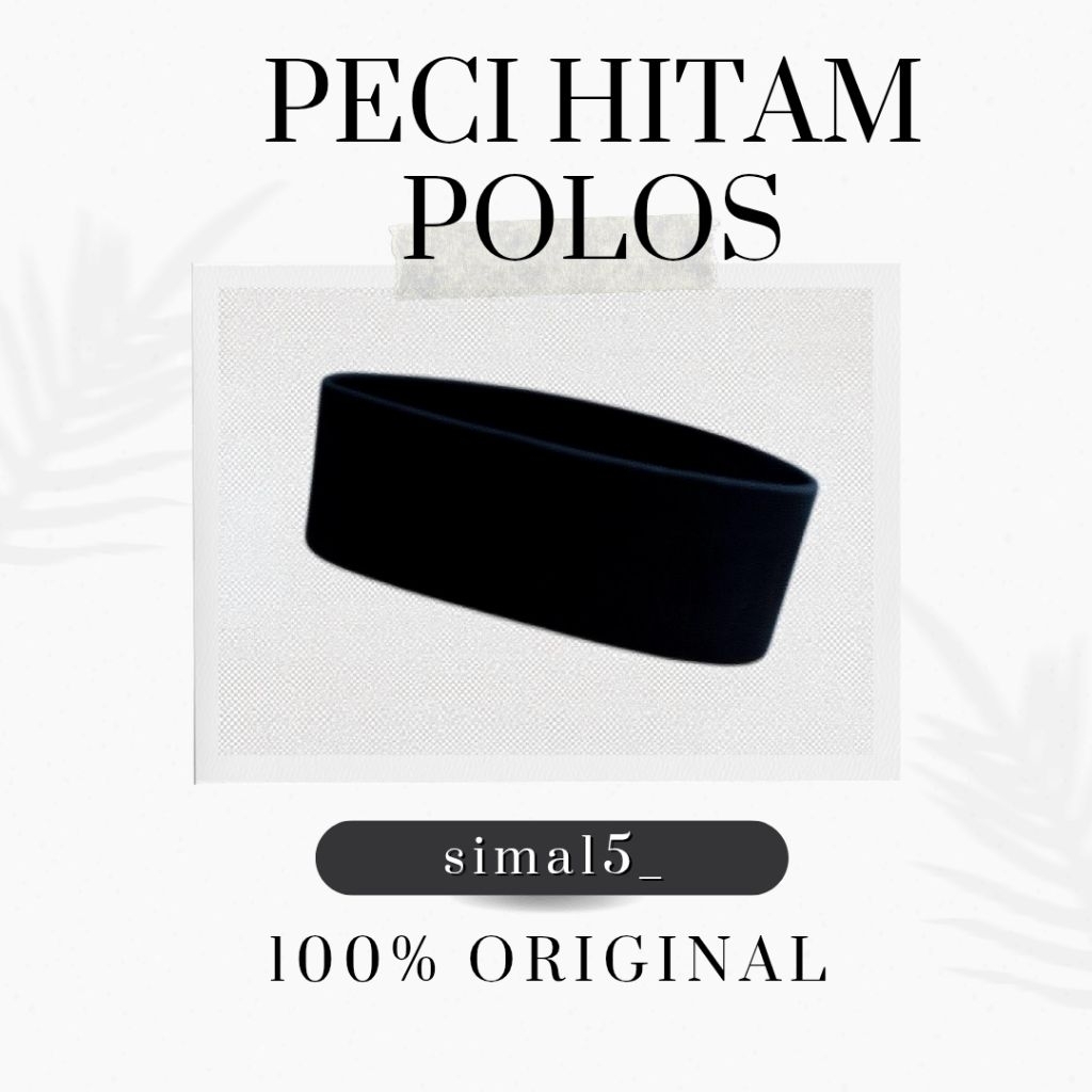 peci hitam polos