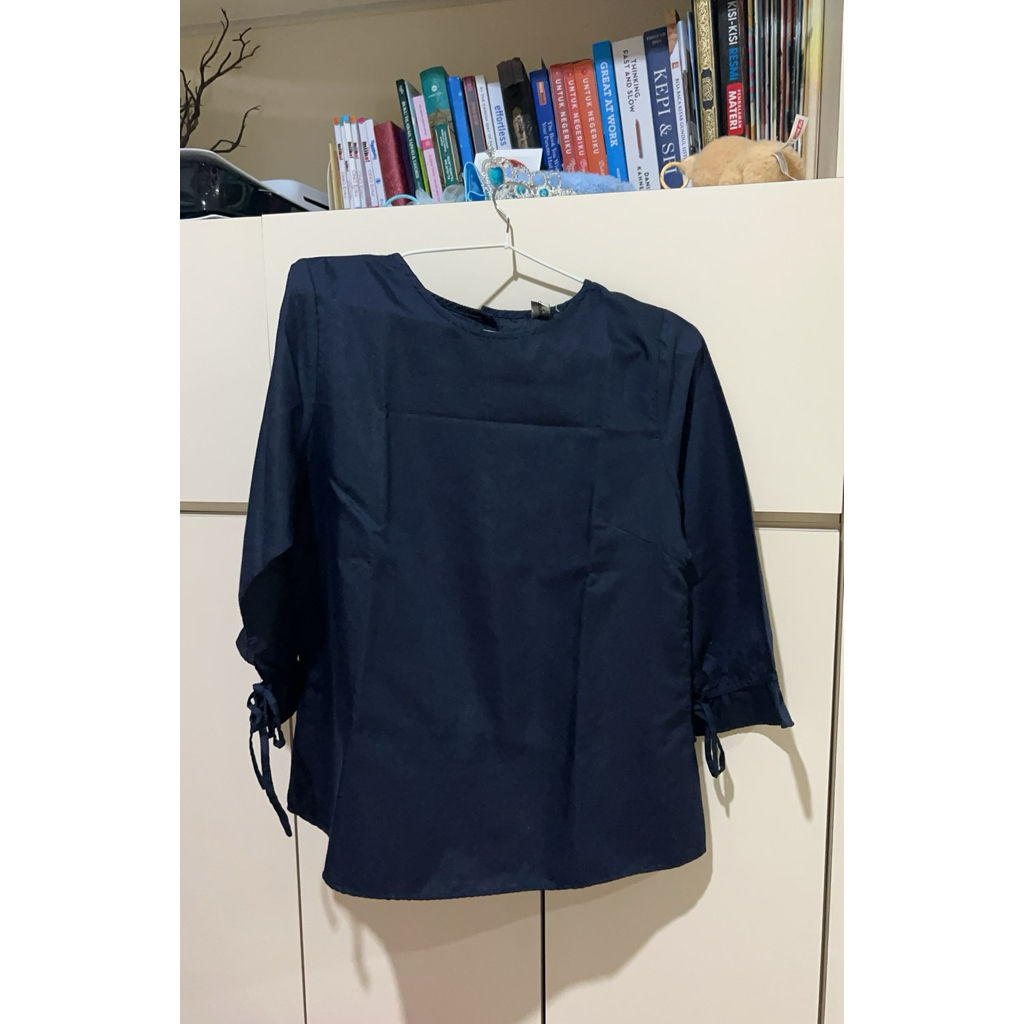(preloved) Blouse biru all size
