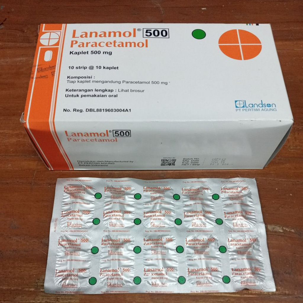 Lanamol tablet 1 strip 10 tablet original