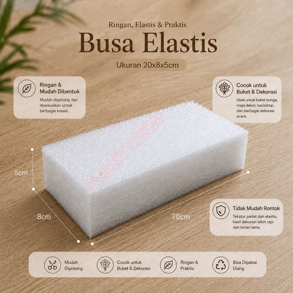 [PS] Busa Bunga Foam Elastis Buket