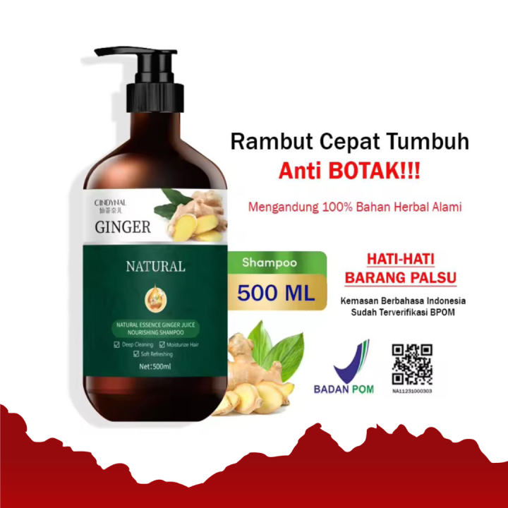 Shampoo Jahe penumbuh rambut rontok cepat