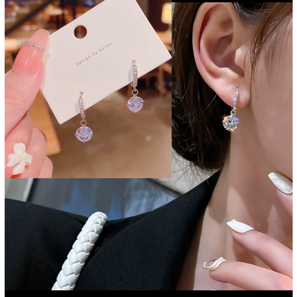 Anting Simple Elegant Anting Zirkon Pendek AT168